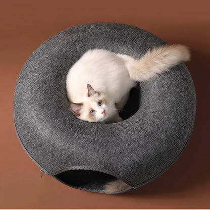 Donut Tunnel Cat Bed